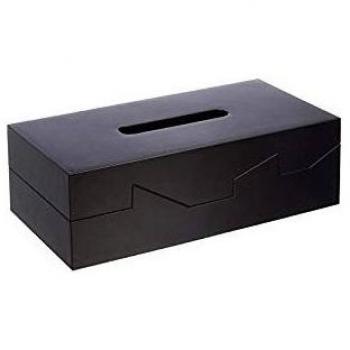 CAJA DE PAÑUELOS 24,8X12,8X8 CM, ABS, NEGRO