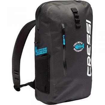 Cressi Fishbone Dry Backpack Mochila práctica, Duradera e Impermeable, Unisex-Adult, Negro, 25 L