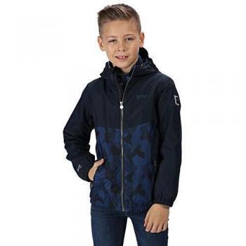 Regatta ' Akello' Waterproof Reflective Jacket Chaqueta Aislante Impermeable, Unisex niños, Navy/Navy Camo, 5-6 años