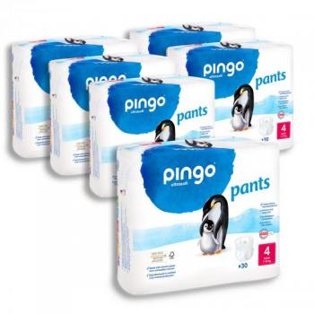 Pañales-braguitas ecológicos Pingo talla 4, 30 unidades