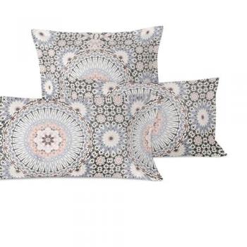 Funda Almohada Bohemia 100% Algodón Multicolor 50x75 cm (x2), Calidad 150 TC, Fabricado en España