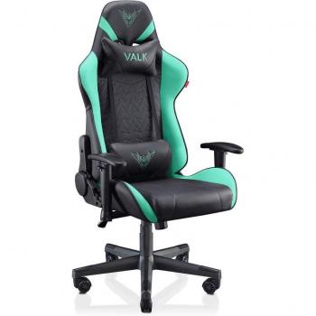 VALK Nyx Silla Gaming Menta/Negra - Silla Gaming ergonómica, diseño moderno, acolchado de alta densidad, reposabrazos ajustables, base de metal resistente, ruedas suaves para movilidad, soporte lumbar y