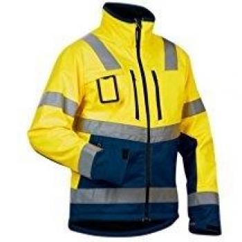 Chaqueta Softshell de Alta Visibilidad 4900 - Amarillo Fluorescente/Marino 4XL