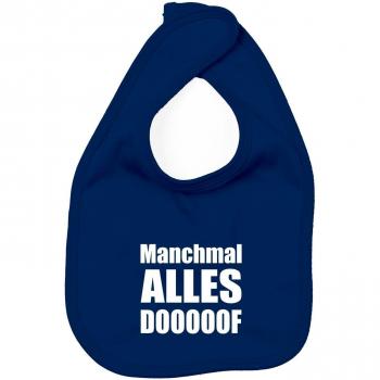 Babero - A veces todo dooo oof - poca Día negativism azul marino Talla única