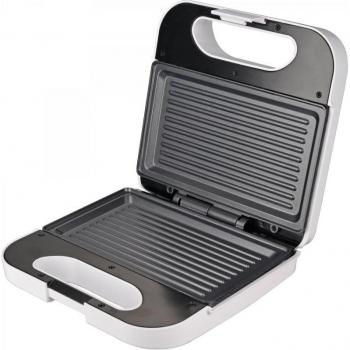 Sandwichera Grunkel SAN-GRILL 750W con superficie Grill antiadherente y antideslizante, color blanca