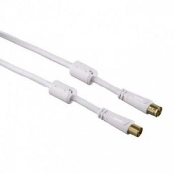 Cable Antena Hama 1,5m 100dB con Filtro y Conectores Dorados