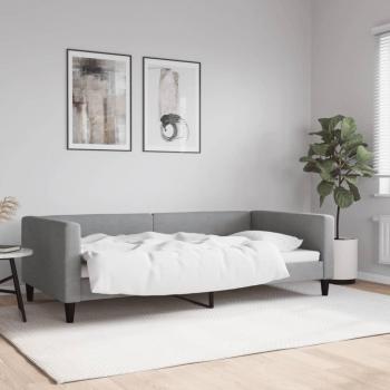 Sofá cama tela gris claro 100x200 cm