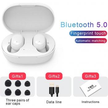 Auriculares Inalámbricos TWS A6S con Bluetooth 5.0, Micrófono y Cancelación de Ruido para Xiaomi, iPhone, Huawei y Samsung