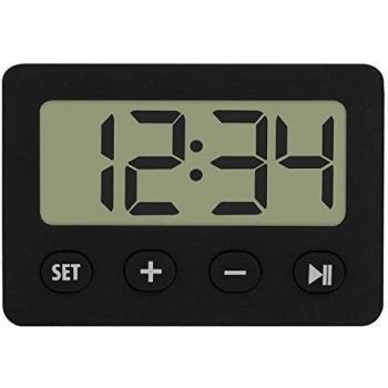 TFA Reloj Despertador Digital Negro