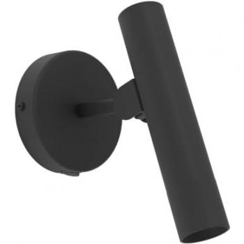 Wandleuchte LED Almudaina 1-flammig, integrada, acero negro, 11 cm de ancho, para salón y dormitorio