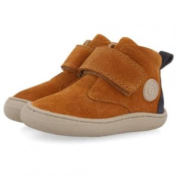 Zapatillas Deportivas Barefoot Flexibles para Bebé Niño con Cierre Ajustable - Modelo Wirt en Cuero Marrón EU 20
