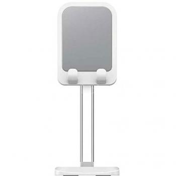 Soporte de Mesa Ajustable para Smartphone y Tablet - Blanco