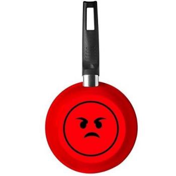 Emoticonworld Sartén, Aluminio, Rojo, 16 cm