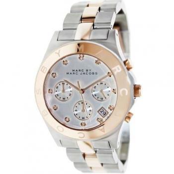 Marc Jacobs MBM3178 Two-tone Ladies Chronograph Watch with Silver Dial