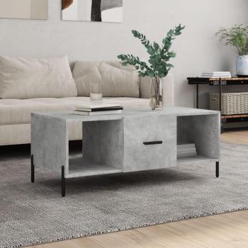 Mesa de centro madera contrachapada 102x50x40 cm en color Blanco, Negro y Blanco brillante, ideal para salón o comedor, también conocida como Mesita de Salón o Auxiliar Mesa de Café; además, mesa de centro
