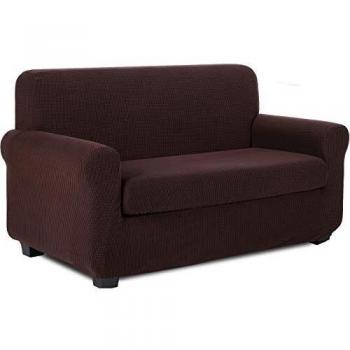 TIANSHU Funda Sofa 2 Plazas,2-Piezas Jacquard poliéster Funda de Sofá 2 plazas elasticas Suaves Resistentes