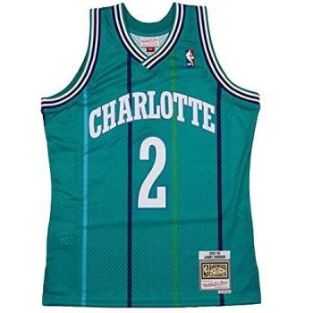 Mitchell & Ness Men's NBA Swingman Jersey Larry Johnson Charlotte Hornets Teal Size M