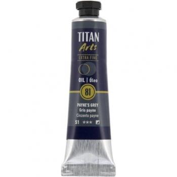 Tubo de pintura al óleo TITAN Arts extra fine 20ml gris payne