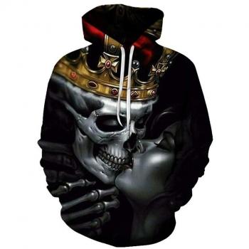 Sudaderas con Capucha Hombre 3D Impresión Pullover Sudaderas De Tendencia Hoodie Sweatshirt de Mangas Largas Bolsillos Unisex