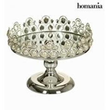 Centrotavola argentato con perle - Queen Kitchen Collezione by Homania