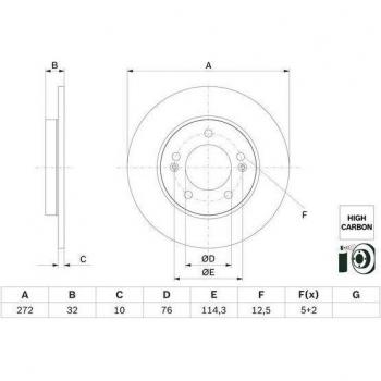 Disco de freno BOSCH 0 986 479 G30, completo, altamente carbonizado, 1 pieza