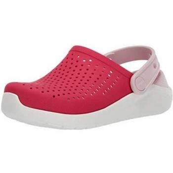 Crocs LiteRide Clog K, Zapatos para Agua Niños Unisex, Poppy/White