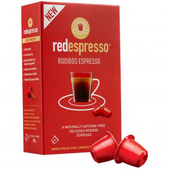 Red Espresso - Rooibos (Redbush) Tea (10 Cápsulas) - Compatible con Nespresso - Natural - Vegano - Kosher - Sin gluten - Sin azúcar
