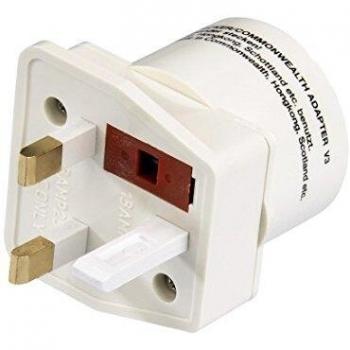 Adaptador de viaje Hama Commonwealth - Enchufe inglés, accesorio de escritorio blanco