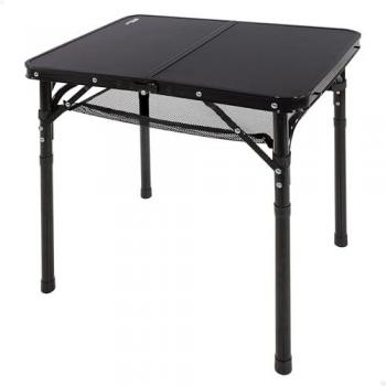 Mesa Plegable Exterior Aktive Ajustable en Altura 60x45 cm, Antideslizante, con Asas de Transporte y Red Auxiliar Desmontable, Soporta 30 kg