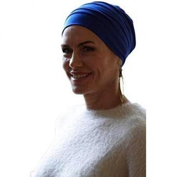 Belleturban - Turbante Oncológico - Modelo Yala - Turbante para Mujer - Tejido Natural de Bambú - Certificación OEKO-TEX - Protección para la Piel - Turbante para Cabeza - Color Azul - Talla Única