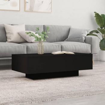 Mesa de centro de madera de ingeniería 100x49,5x31 cm en color blanco, negro y gris hormigón - Mesita de salón o comedor auxiliar