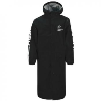 Chaqueta Race Negra para niños de Head, con diseño moderno, material ligero y resistente, cierre frontal completo, capucha ajustable, bolsillos laterales con cremallera y detalles reflectantes