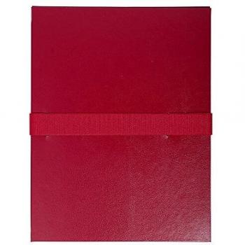Carpeta con lomo extensible Balacron 1 solapa, tamaño 24x32 cm, A4, color burdeos, con cierre de velcro