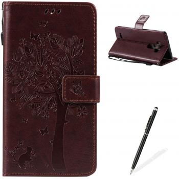 Estuche Tipo Cartera para LG G4 con Cierre Magnético y Soporte - Funda de Cuero Sintético con Bolsillo para Tarjetas y Correa de Mano, Protección Anti-Golpes y Arañazos