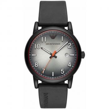 Emporio Armani Men's Analog Quartz Watch with RUBBER Strap AR11176