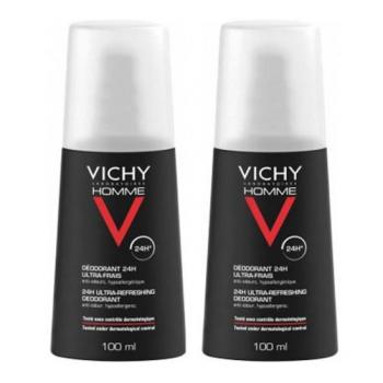 Vichy Homme Desodorante 24h Ultrafresco Spray 2x100ml