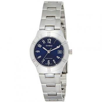 Casio ltp1241d2zwristwatch for women blue and silver