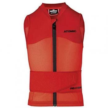 ATOMIC Live Shield Vest JR Chaleco Protector de esquí con Estructura, para niños, Rojo, S