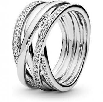 Anillo Pandora Timeless de plata con circonitas cúbicas transparentes