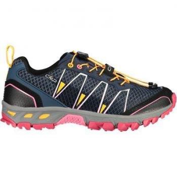 Zapatillas de Trail Running CMP Atlas 3Q95266 para mujer, color azul marino con detalles en rosa y amarillo, talla 37