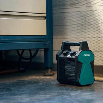 Termoventilador eléctrico cerámico Vonroc 2000W/3000W - 2 posiciones de calefacción y ventilador - termostato - adecuado para áreas de hasta 30m2
