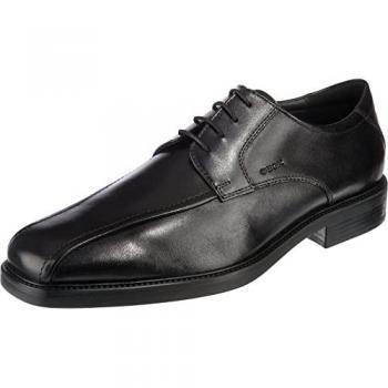 Geox Brandolf Black Lace-Up Dress Shoes for Men