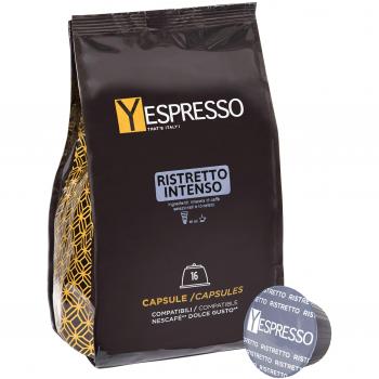 Cápsula Yespresso Dolce Gusto Compatible Intenso Ristretto - Paquete de 64 Piezas