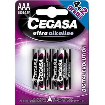 Pilas Ultra Alcalinas LR03 Cegasa Pack 6 Unidades