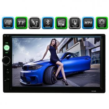 KKmoon 7 Reproductor Multimedia Pantalla Táctil MP5 2 Din HD con Cámara Visión Trasera Bluetooth Radio USB/TF FM Aux Entrada para Coche Auto