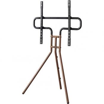 Hama Soporte de TV Easel Design para pantallas de 37 a 75 pulgadas, altura variable, aspecto de madera de nogal, 191 cm