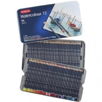 Lápices Derwent Solubles en Agua, Para Pintar y Dibujar, Set de 72, Ideal para Matizar y Crear Capas, Calidad Profesional, 32889