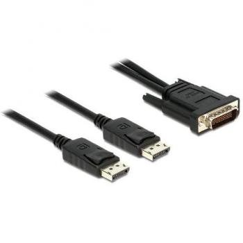 Cable adaptador DMS-59 macho a 2 x DisplayPort macho 2 m color negro
