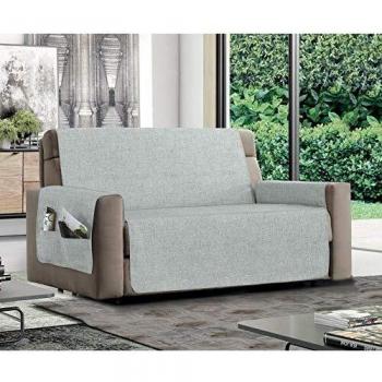 MB HOME BASIC Funda Antideslizante para sofá Relax, Hielo, 4 plazas