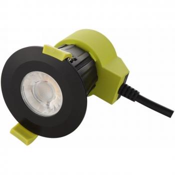 Foco empotrable led regulable Bazi negro mate 9 cm, 38 grados ángulo de haz, 840lm, 5000K, IP65, controlador incluido